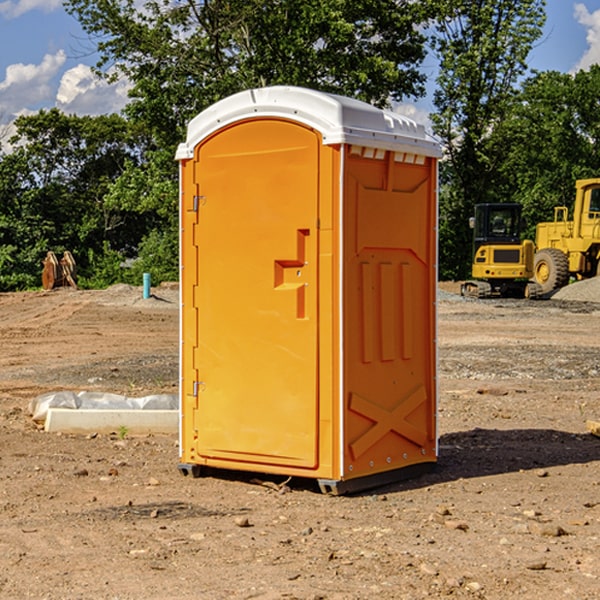 how often are the portable toilets cleaned and serviced during a rental period in Harper IA